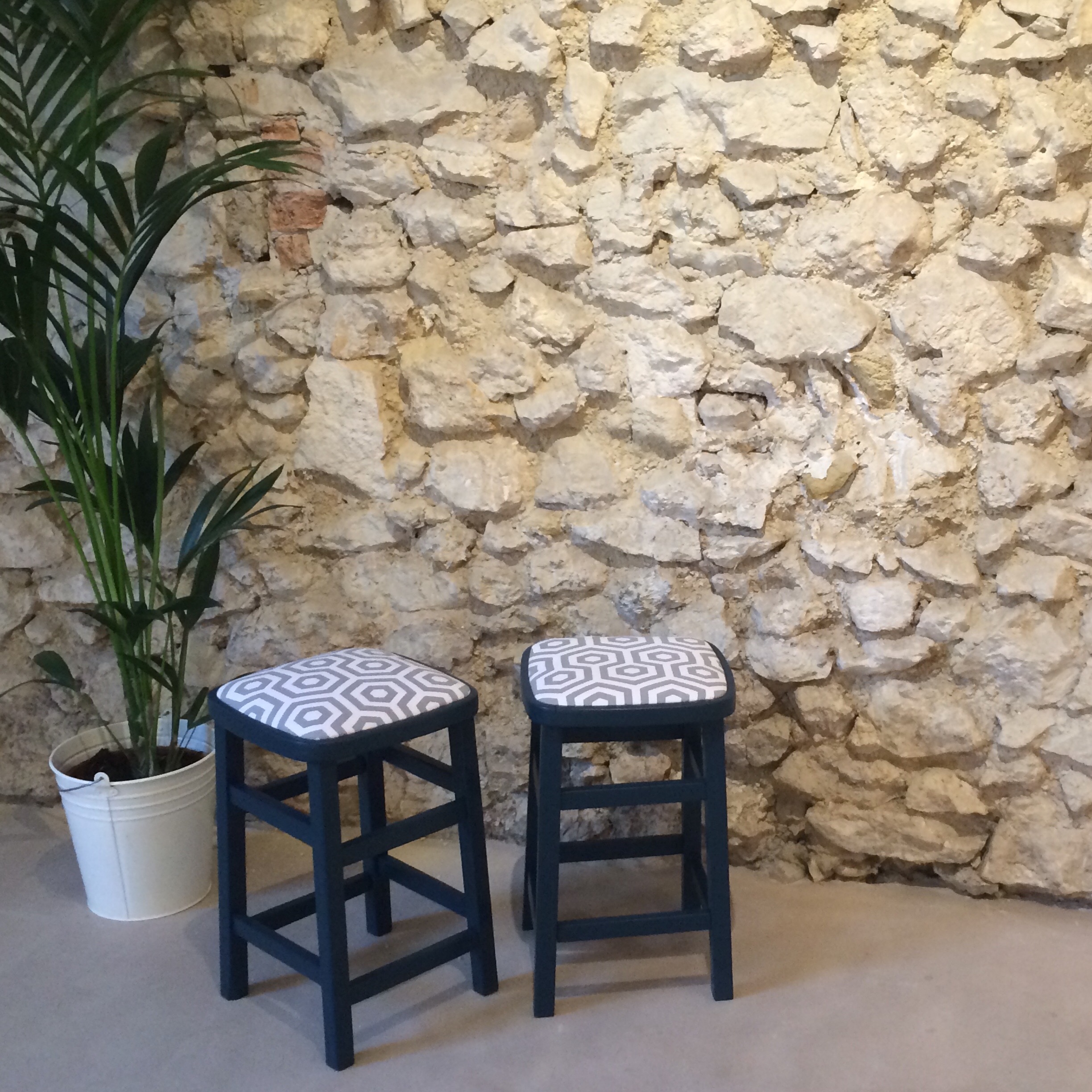 Relooking tabourets d'appoint